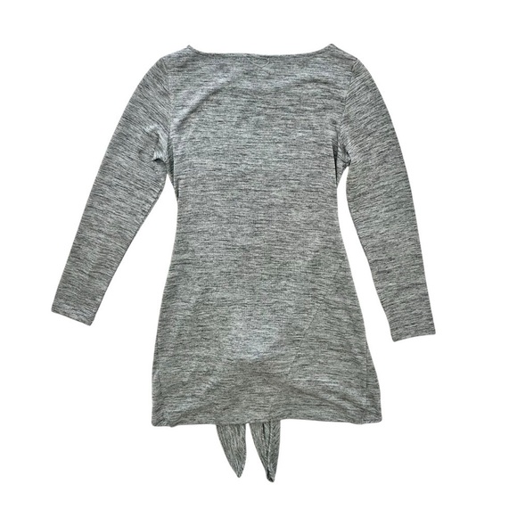 Sport The Kooples gray mini dress long sleeves tie knot skirt 3/8/large - Picture 12 of 16